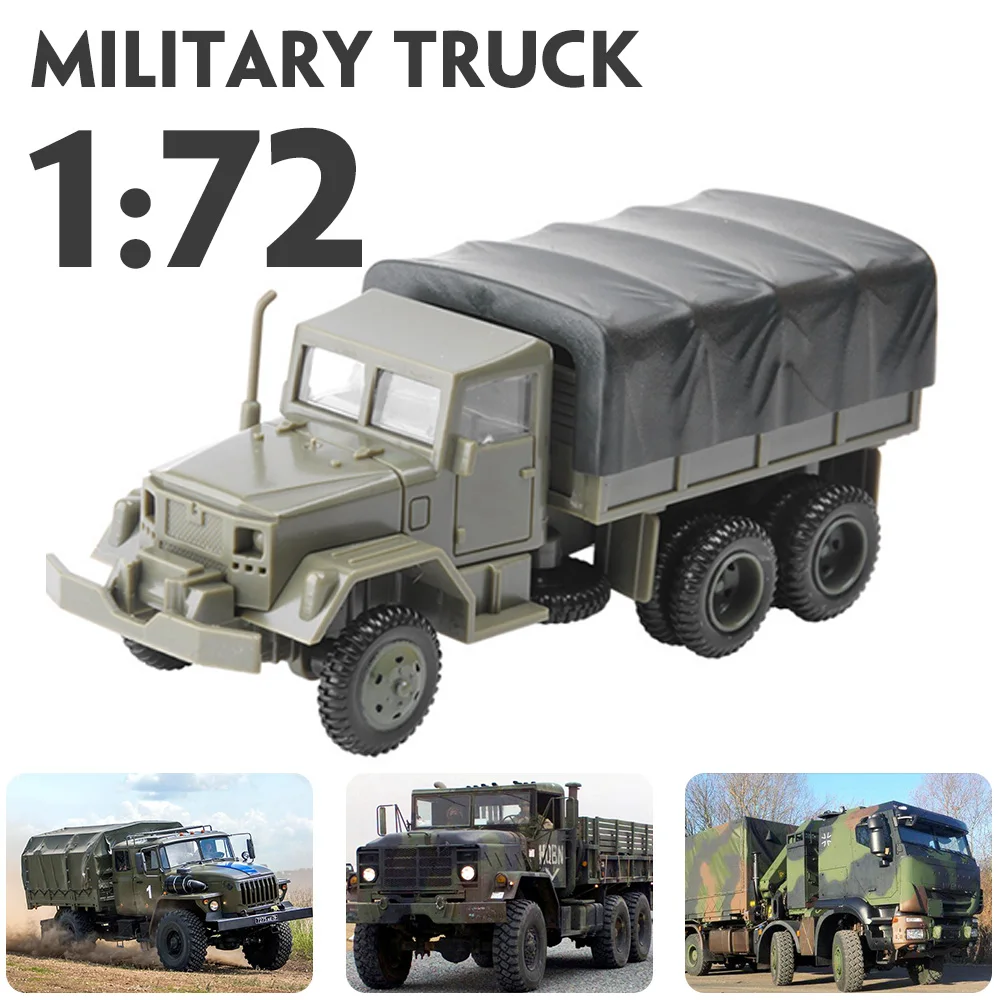 

1:72 M35 Military Truck 4D Wheeled Armored Vehicle Rubber-free Assembly Model Military Toy Car Gifts for Kids Boy