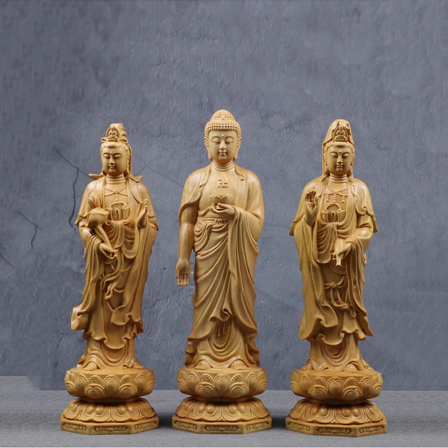 20/25/35 см три Будды фэн шуй западных святых искусство Гуаньинь|Статуи и скульптуры| |