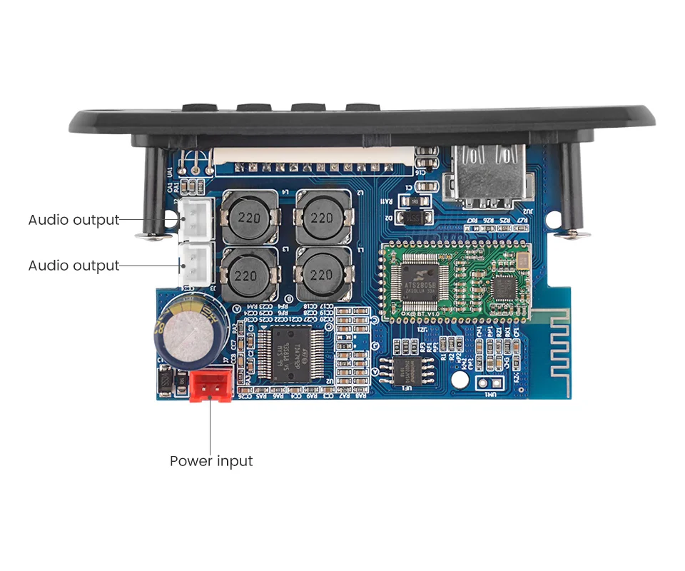 AIYIMA TDA7492P Power Amplifier Audio Amp 25Wx2 Stereo Sound Amplifiers MP3 Decoder Board WAV APE Lossless Audio USB TF AUX amp stands