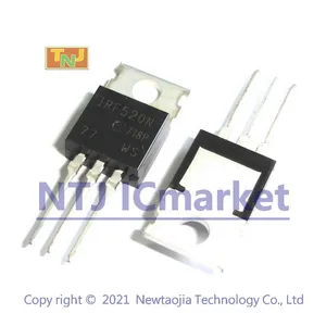 10 PCS IRF520N TO-220 IRF520NPBF IRF520 N-Channel MOSFET Transistor (Vdss = 100 V, Rds (on) = 0.20 Ohm, Id = 9.7A)