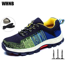 Мужская защитная обувь, небьющаяся, прокол, дышащая, износостойкая, Мужская защитная обувь, для улицы, маслостойкие, антистатические ботинки с теплоизоляцией