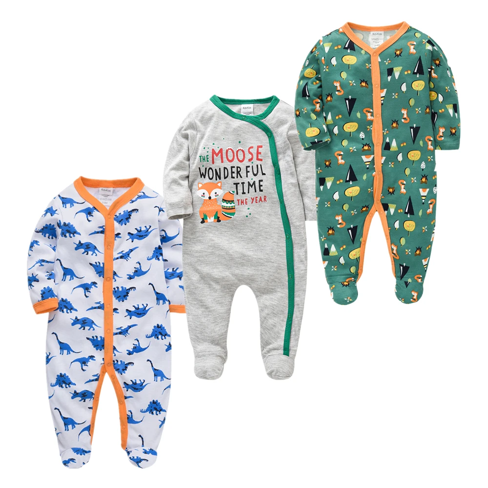 3 предмета детские комбинезоны Roupas bebe de Пижама для мальчика Комплект fille