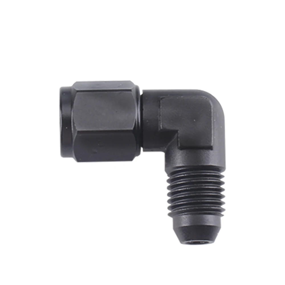AN4-AN12 Swivel Adaptors To Male Black energy Oil Fuel Fittings Anodized Aluminum Fuel Adapter 90 Degree Female