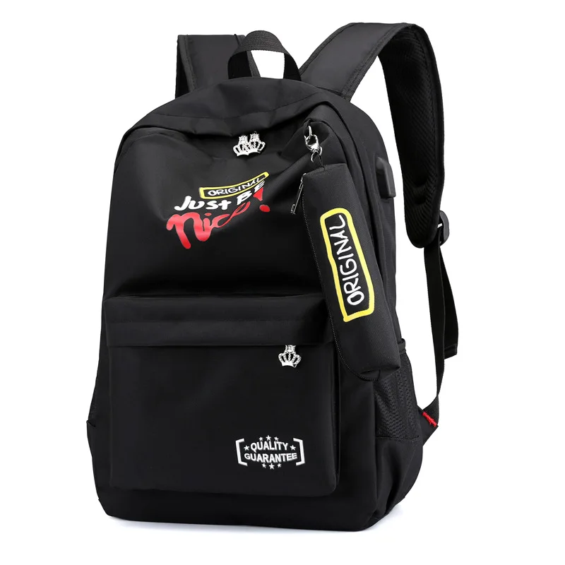 

Women External USB Charge Backpack Girls Laptop Backpack casual School backpack for teenager girls Waterproof Travel Backpack