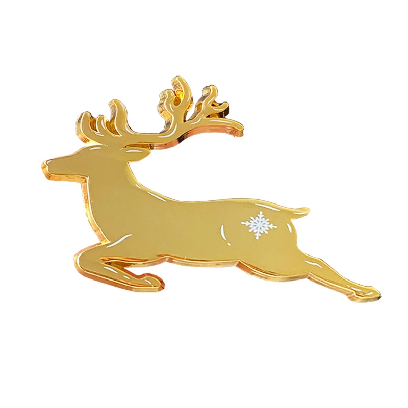 

Индивидуальные милые золотые лоси белые снежные булавки для лацканов оптовая продажа поделок литой под давлением Рождественский мягкий эмаль цинковый сплав Высокое качество значок