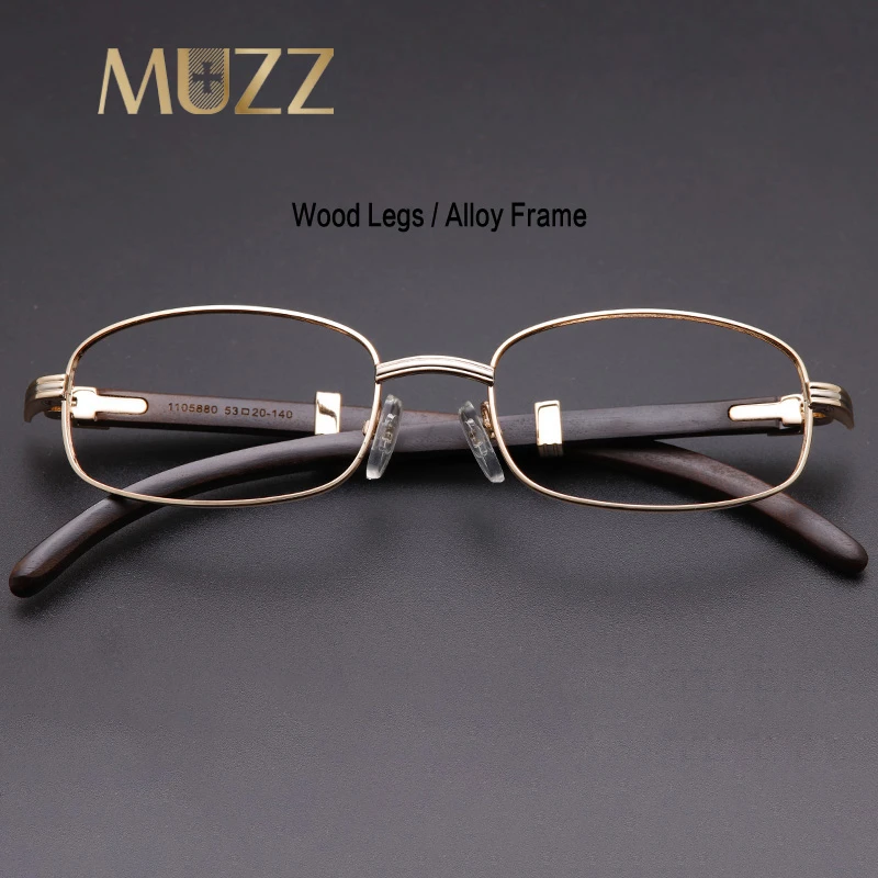 Gafas madera y aleación para y mujer, anteojos cuadrados de tamaño pequeño con prescripción, montura francesa, diseño de los hombres de Marcos| - AliExpress