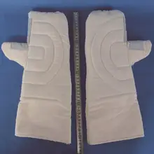 1 пара термостойкие длинные хлопковые брезентовые защитные перчатки для барбекю и духовки