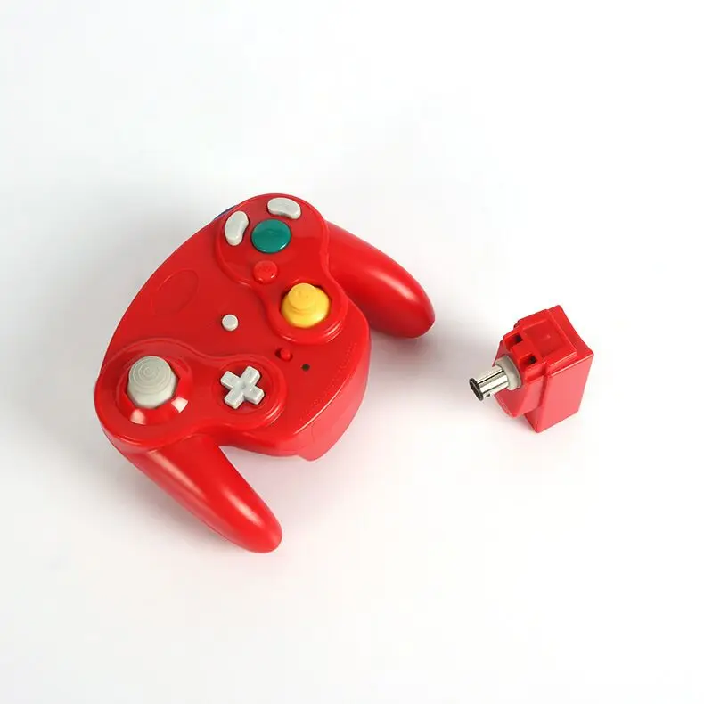 2,4 ГГц беспроводной игровой контроллер для N-G-C игровой коврик джойстик для игрового куба для W-i not blue tooth - Цвет: Red