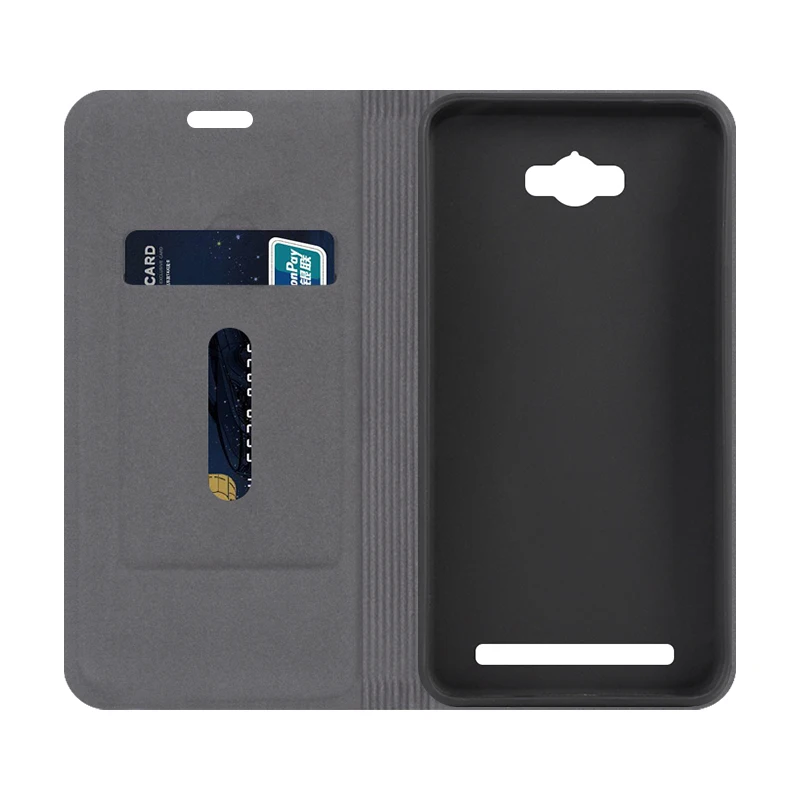 Фото Чехол-книжка из искусственной кожи под дерево для Asus Zenfone Max ZC550KL, деловой Чехол-бумажник, Мягкая силиконовая задняя крышка №2