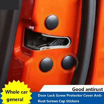 

12Pc Car Accessories Universal Door Lock Screw Protector Cover Anti-Rust Screws Cap Stickers For BMW/ Audi /Ford /Honda /KIA etc