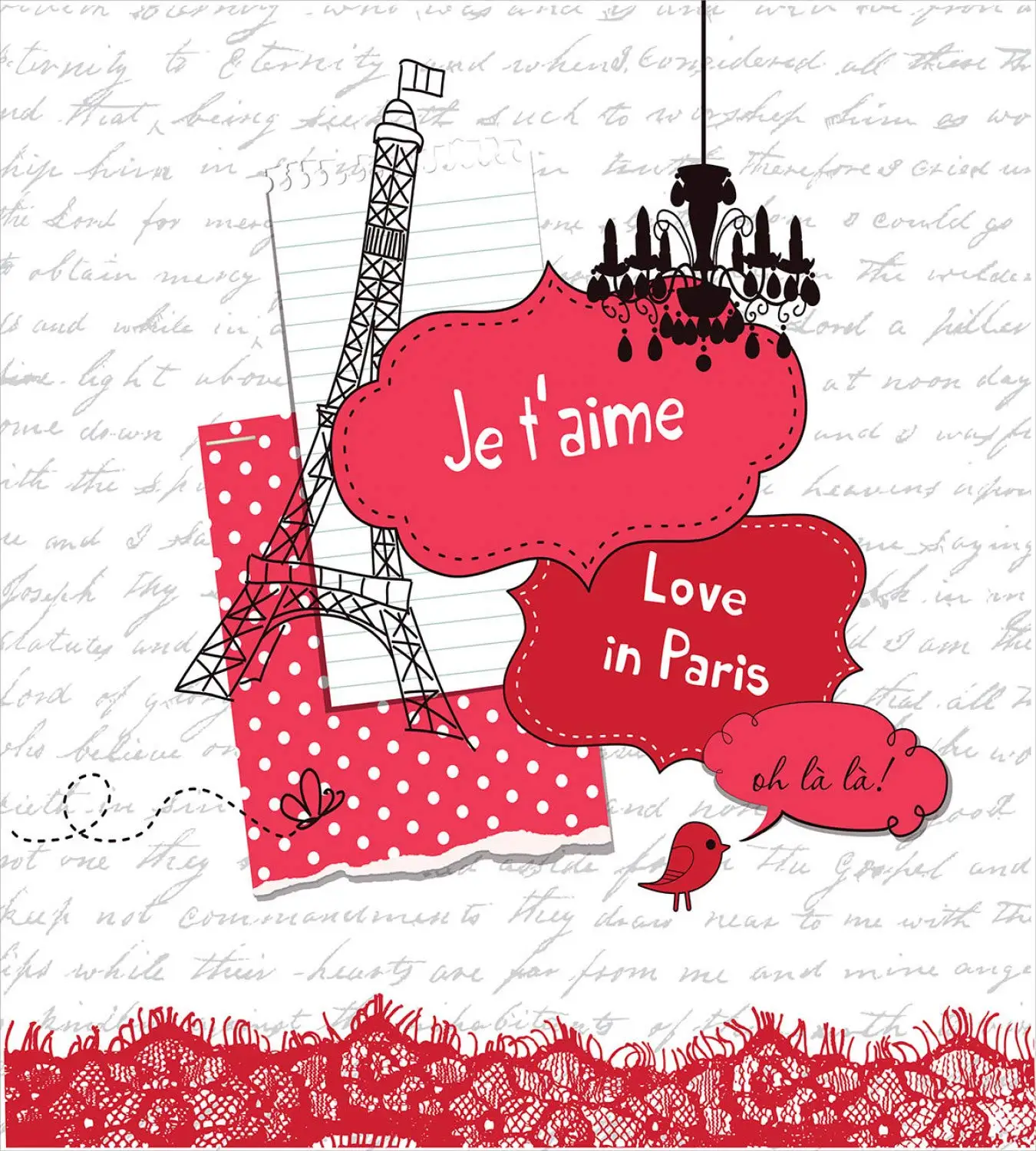 Набор пододеяльников для пуховых одеял с Эйфелевой башней Je T'Aime Love in Paris Oh La calliphy декоративный Комплект постельного белья из 3 предметов с 2 подушками Shams