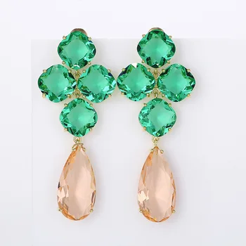 

Fashion green cz drop earrings earrings 2020