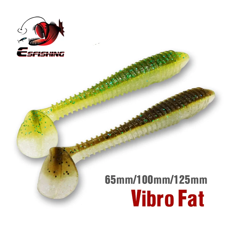 KESFISHING Lure Shad Swimbait Vibro Fat 65mm 100mm 125mm Soft Lure For Fishing Leurre
