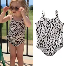 sfit Baby Girl Swimsuit Summer Sling Toddler Infant Leopard Printed Bikini Set One-piece Swimwear Bathing Suit Beachwear Biquini