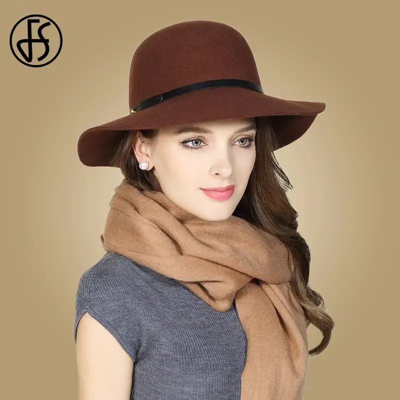 camel felt floppy hat