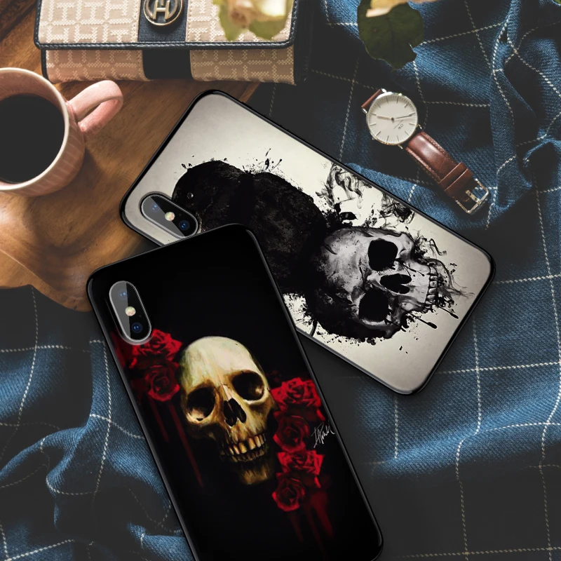 Сатана Ужасный Череп Мягкий ТПУ чехол для телефона для iPhone 11 Pro Max X XS XR 8 7 6 5 s Plus защитный кожаный чехол