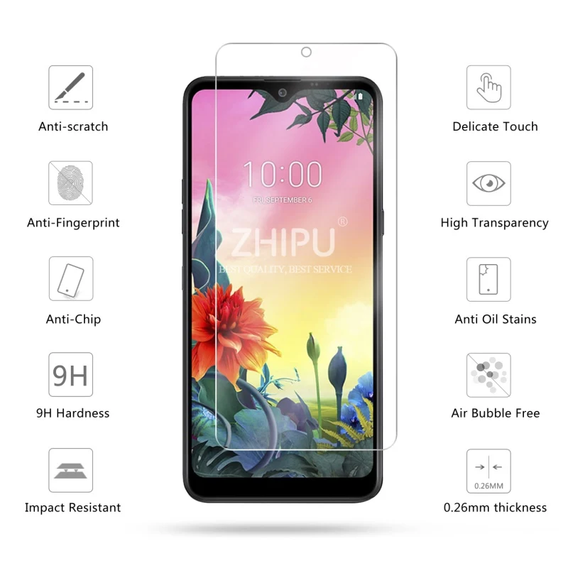 Закаленное Стекло для LG K50S K50 K40S K30 K20 X2 DUAL SIM Экран протектор 2.5D с уровнем твердости 9H защитная пленка из закаленного стекла
