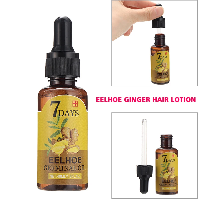 Aceite Esencial antipérdida de cabello, tratamiento de jengibre líquido para el crecimiento del cabello en 7 días, nutrición del cuero cabelludo, antisequedad, 10ml/15ml/20ml/40ml