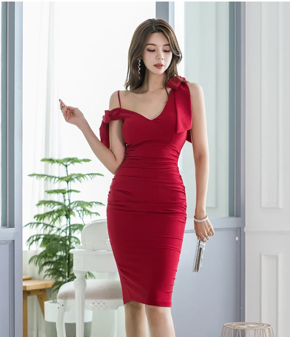 Красное сексуальное Клубное платье осеннее тонкое платье с высокой талией без рукавов на бретельках простое платье-рубашка темперамент элегантное вечернее платье для женщин