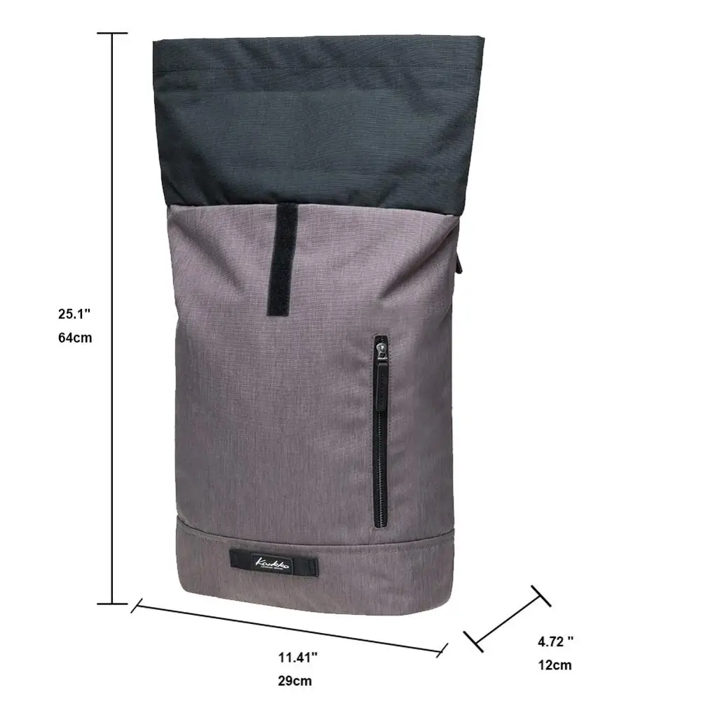 Рюкзак KAUKKO с рулонным верхом, винтажный рюкзак, 15 дюймов, для ноутбука, 45*29*12 см/16л