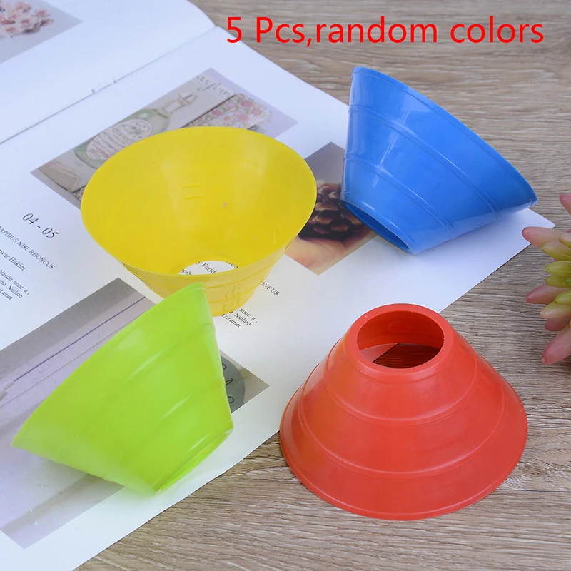 5pcs/set Soccer Training Sign Dish Pressure Resistant Cones Marker Discs Marker Bucket PE Sports Accessories High Quality