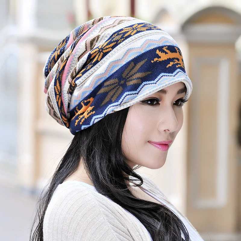 Женская бини зимние шапки для мужчин и женщин Skullies Beanies turban Лыжная Шапка Кепка двухслойная шапка женская шляпа/маска/шарф - Цвет: pink
