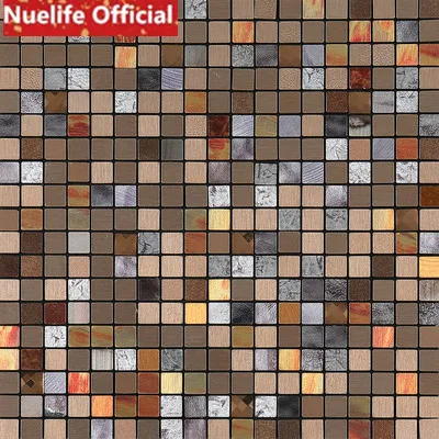EE Nuelife 4 шт. самоклеющиеся 3d металлические мозаичные обои для стен, водостойкие анти-мягкие наклейки для спальни и пола - Цвет: EE
