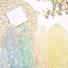 Tulle en maille marguerite Jacquard, tissu pour robe et moustiquaire, Patchwork, couture, bricolage, matériel T