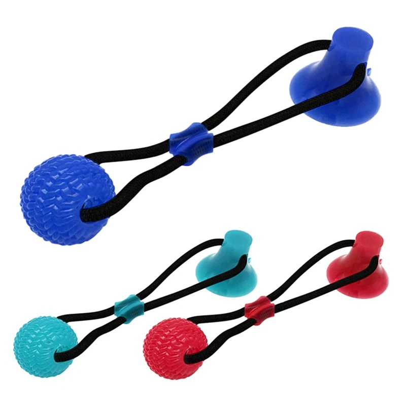 Pet Molar Bite Dog Toys Rubber Chew Ball Cleaning Teeth Elasticity Soft Puppy Suction Cup Dog Biting Tooth Chewing Play