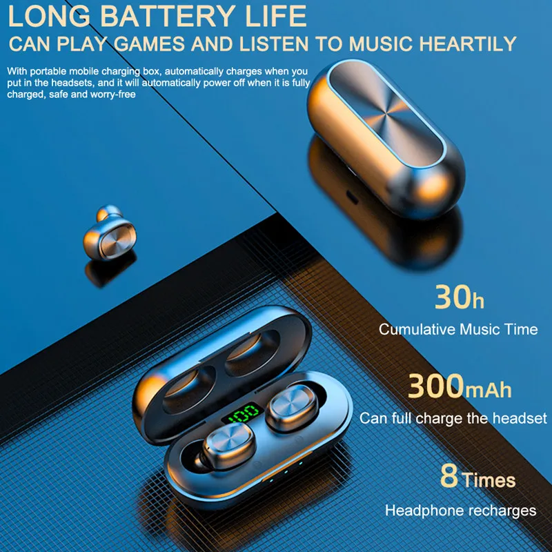 B5 TWS Bluetooth 5 0 наушники беспроводные с микрофоном спортивные водонепроницаемые