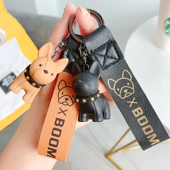 

French Bulldog Keychain Man Key Chain Bags Women Key Ring Chain for Pants Kids Pendant High Quality Key Holder Fashion Brelok