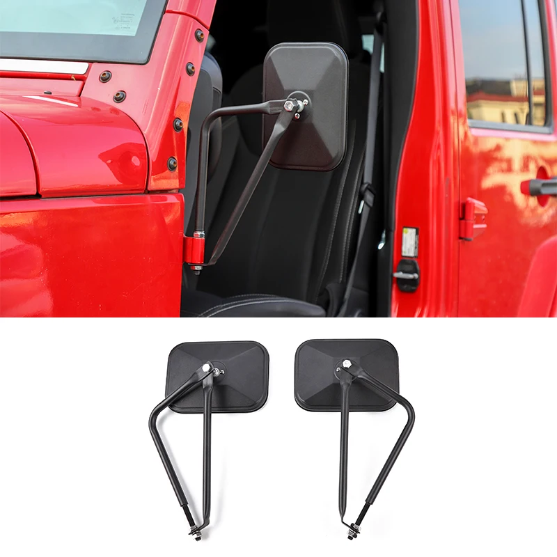 A for YJ TJ JK JL Внешнее Зеркало для Jeep Wrangler YJ/TJ/JK/JL автомобиля Боковая дверь зеркало заднего вида угол формы Регулируемая слепое пятно для Jeep Wrangler - Цвет: A for YJ TJ JK JL