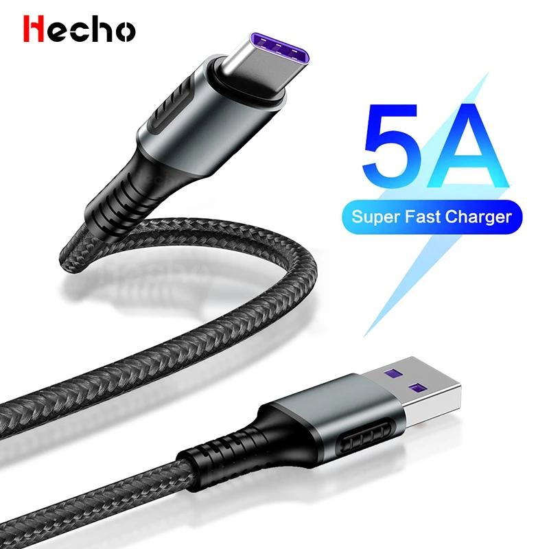 5A кабель с разъемом USB Type-C для Samsung S10 S9 S8 Xiaomi Redmi Huawei P30 Pro быстрая зарядка мобильный
