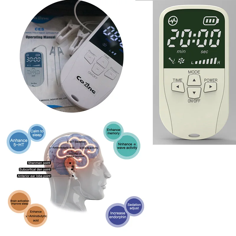 

Insomnia Anxiety Depression CES Therapy Device Anxiety Relief Electronic Acupuncture Apparatus Sleeping Aid