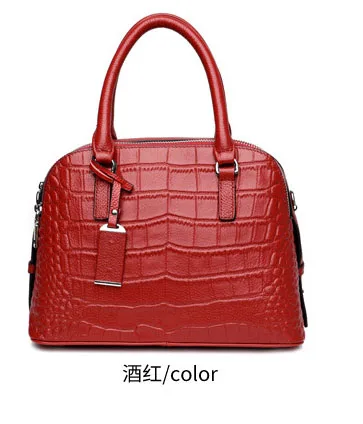 color same as pictur Дизайн натуральная кожа девушка сумка с крокодиловым узором сумка из коровьей кожи сумка на одно плечо - Цвет: color same as pictur