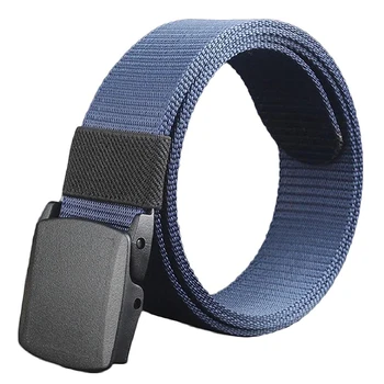 

Men's nylon belt Hypoallergenic outdoor leisure belt Automatic buckle Belt Wild Men Hypoallergenic Metal Canvas Belt Free Plasti