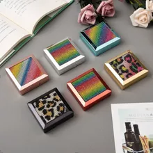 

Diamond Contact Lens Case Personality With Make Up Mirror Women Companion Box Portable Travel Kit Box Abs Diamond Square