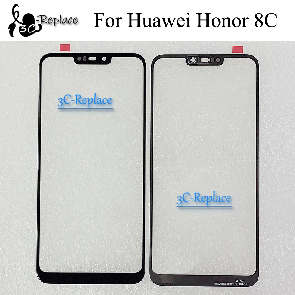 Black/White 6.26 inch For Huawei Honor 8C / Paly BKK-AL10 Front Touch Screen Glass Outer Lens Replacement ( no Cable ) | Мобильные