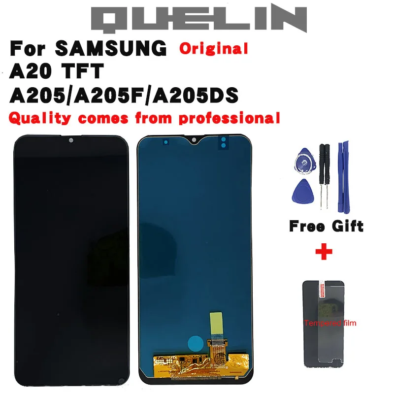 Сменный ЖК экран для Samsung Galaxy A20 A205 6 4 дюйма дисплей с цифровым преобразователем