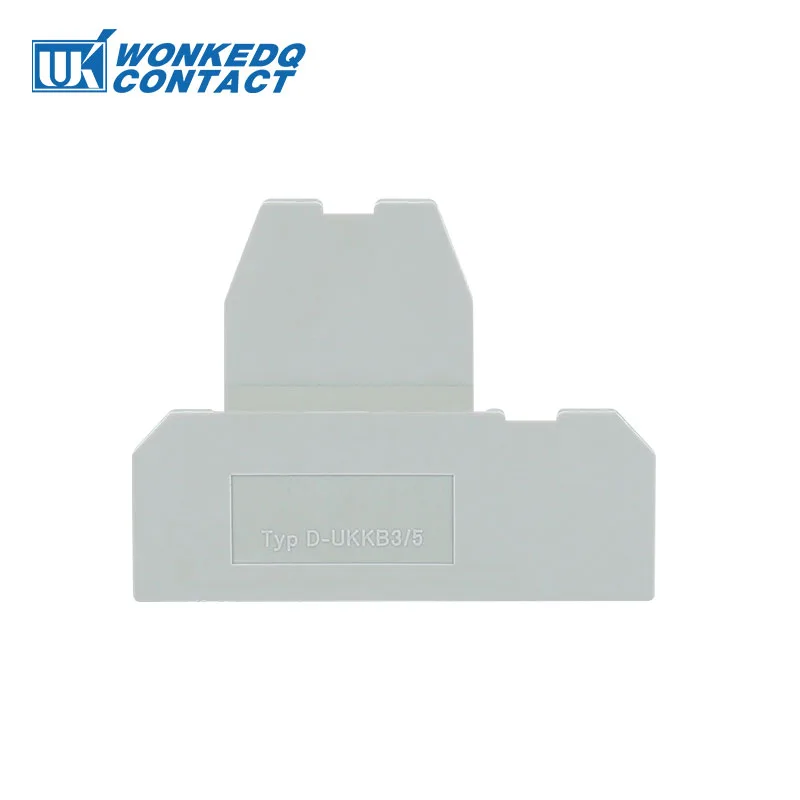 For UKKB3 10 шт. D-UKKB3/5 для UKKB3 UKKB5 UK Двухуровневая Клеммная колодка аксессуары Торцевая накладка на din-рейку клеммные блоки - Цвет: For UKKB3