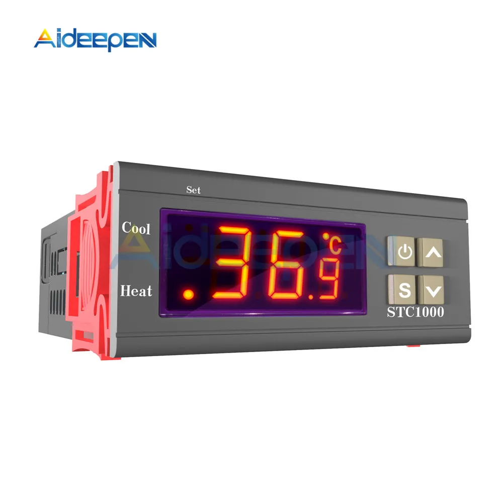 STC-1000 цифровой регулятор температуры Термостат терморегулятор для инкубатора светодиодный 10А Отопление охлаждения 12 В 24 в 36 в 72 в 220 В
