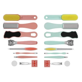 

10 pcs Foot Scrubber Professional Pedicure Tools Kit Rasp Foot File Callu Remover Set Feet Exfoliating Scrubber Cleaner
