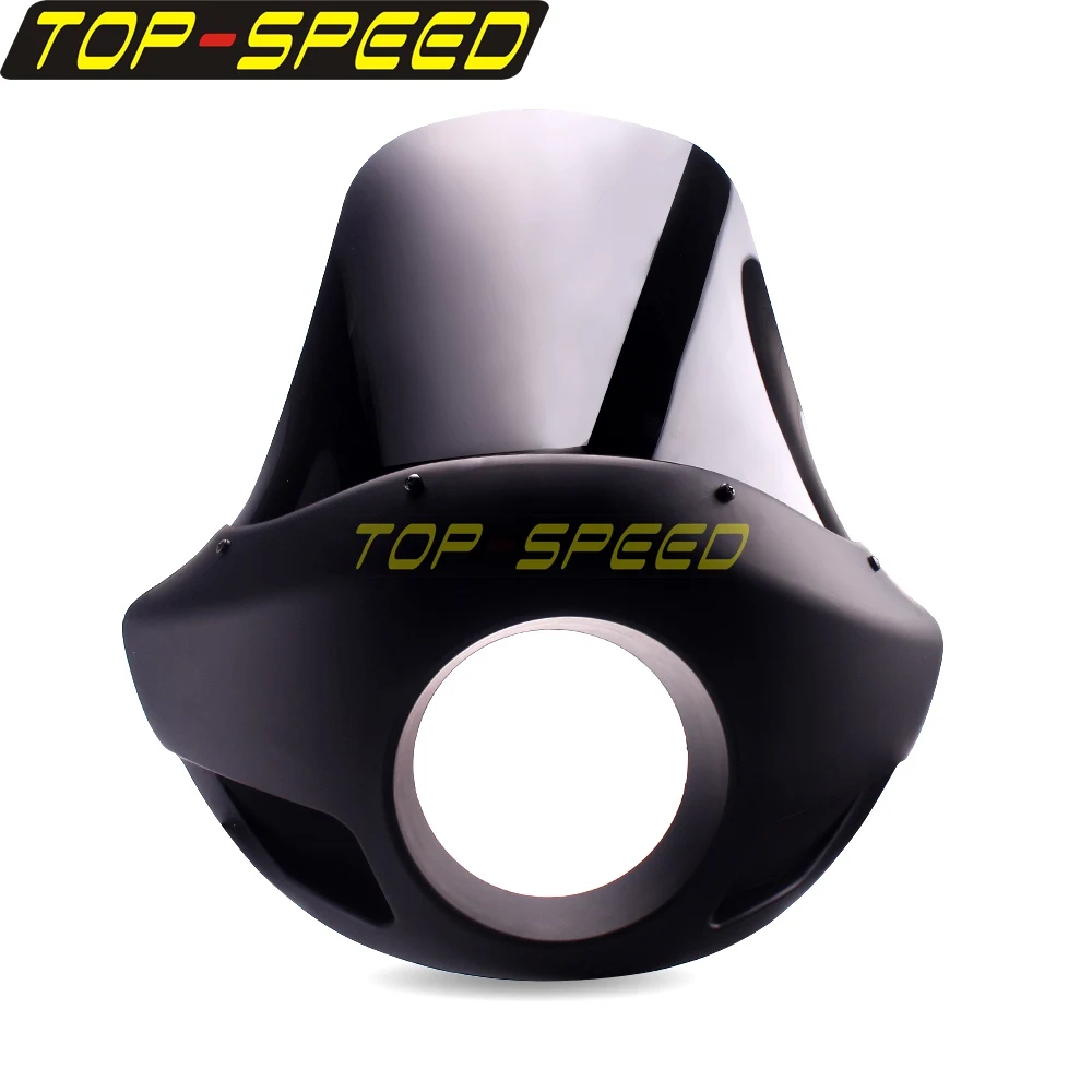 Motorcycle Accessories For Harley Sportster 48 72 883 1200 XL Tall Windshield Cafe Racer Headlight Front Outer Fairing 5.75" Head Lamp Mask for Dyna