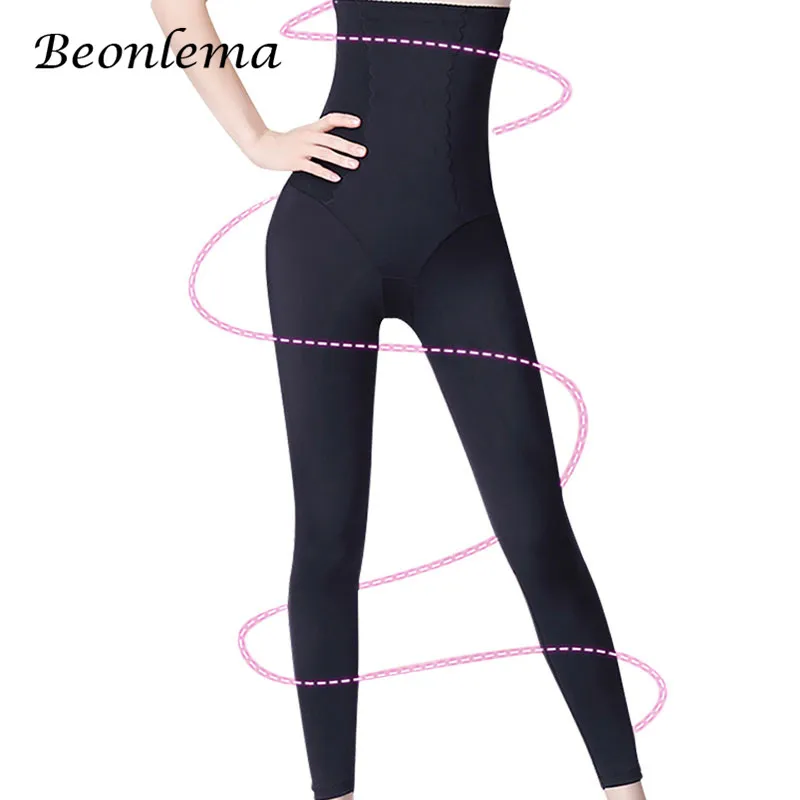 Beonlema ноги моделирование Корректирующее белье для Для женщин подтяжка ягодиц штаны Высокая талия Бесшовные утягивающий женский эластичный деним нижнее белье S-3XL - Цвет: Черный