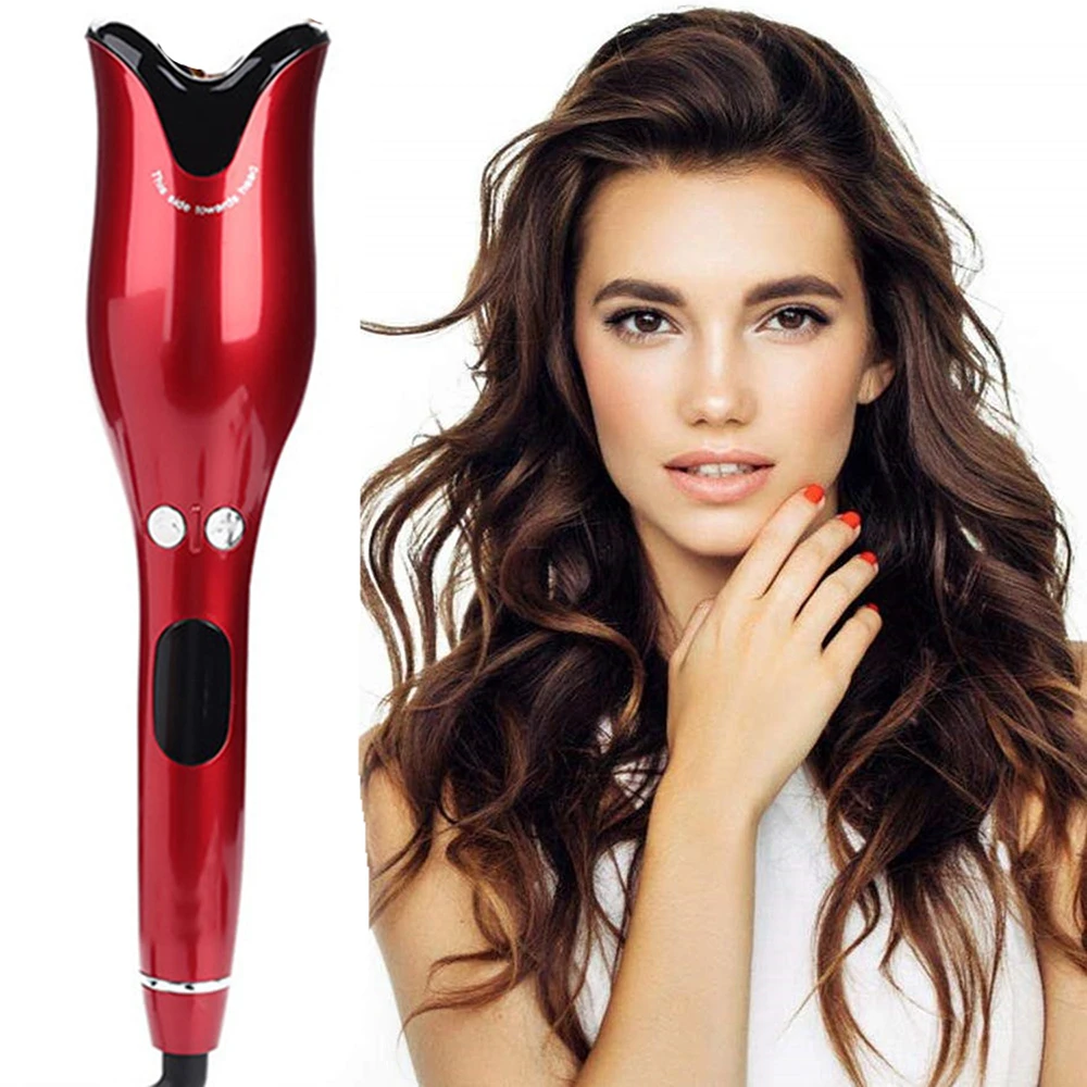 Automatic Rotating Wireless Hair Curler USB Cordless Ceramic Curling