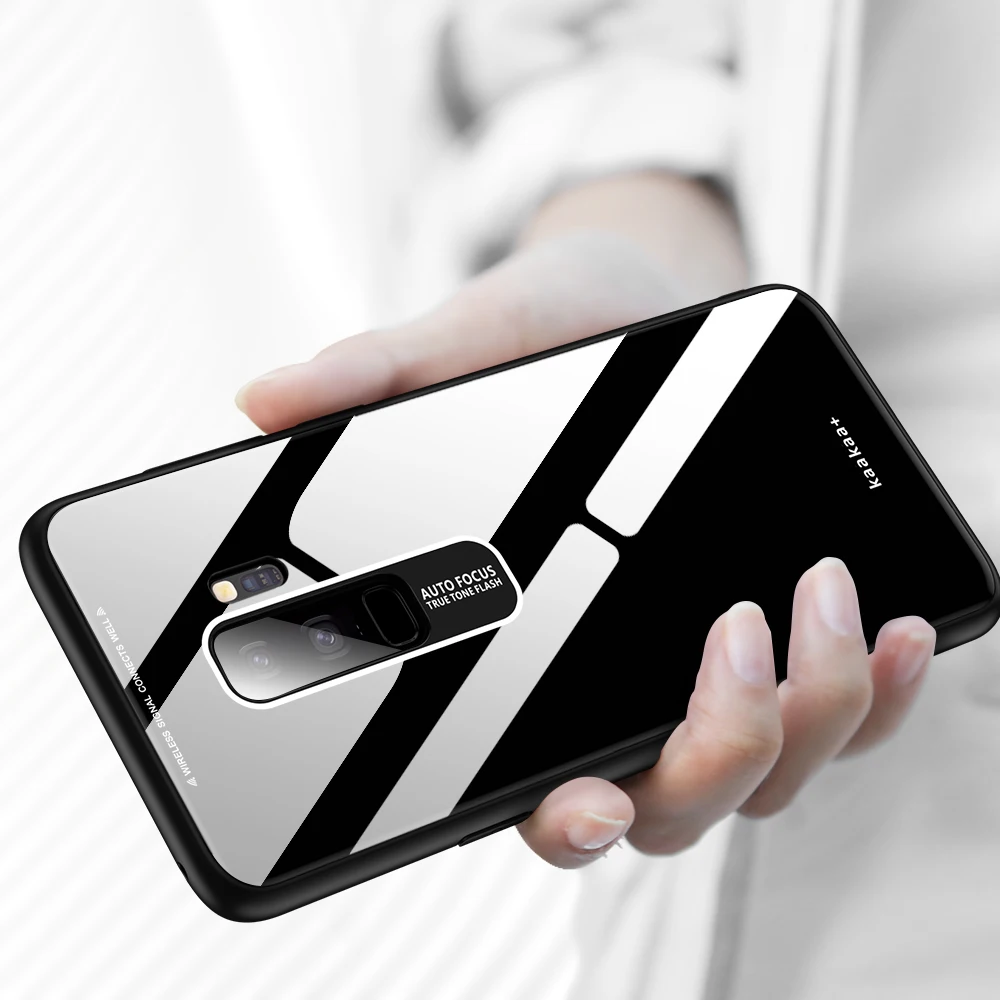 

AZiMiYO Glass Phone Case For Samsung Galaxy S9 S8Plus Note 9 8 S8 Cover Case With Tempered Glass Case Cover Shell