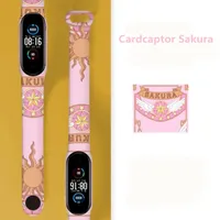 Cardcaptor Sakura Clow Card Replacment Wtach Band Voor Xiaomi Mi Band 5 6 Siliconen Polsband Voor Miband 3 4