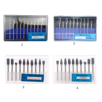 

10pcs/set Tungsten Carbide Steel Rotary Burrs Cutter Drill Bit Grinding Carving