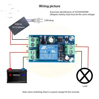 

Power-Off Protection Module Automatic Switching Module UPS Emergency Cut-Off Battery Power Supply 12V to 48V Control Board