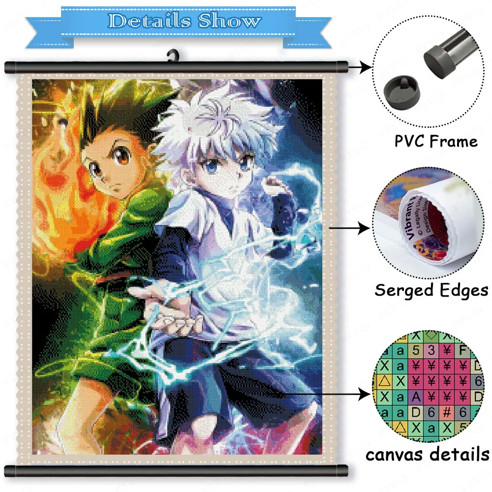 Diamond Painting 5D DIY Anime Hunter X Hunter Diamond Mosaic Embroidery Cross Stitch Kit Home Decor Handicraft pintura diamante